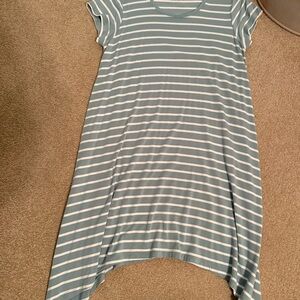 Matilda Jane Green and White Striped Top